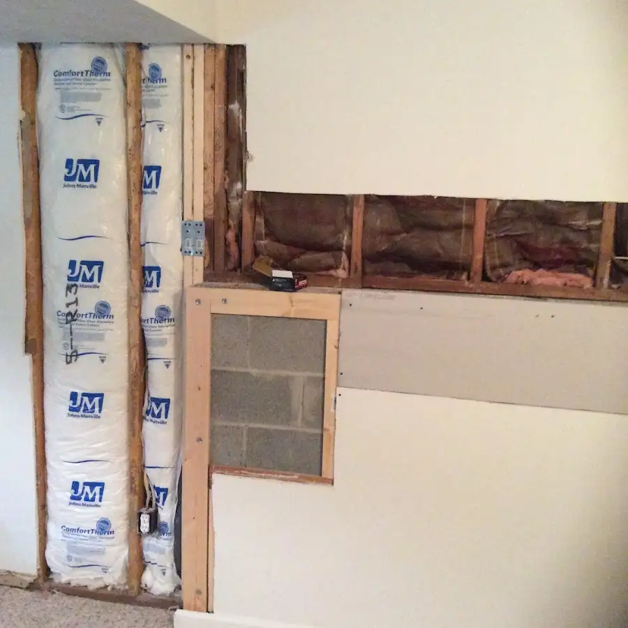 Wall insulation replacement during Contents Cleaning & Restoration in O'Fallon